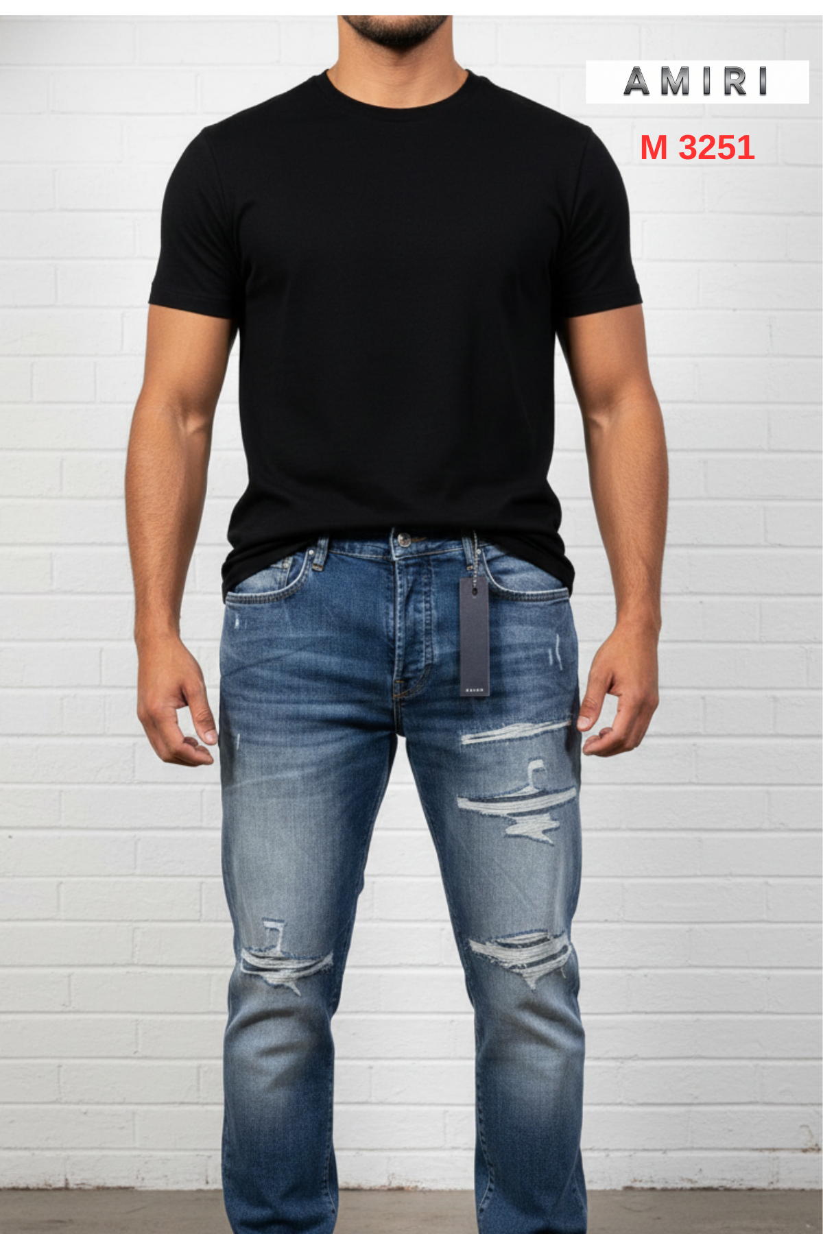 AMIRI | ERKEK YIPRATILMIŞ EFEKTLİ SLIM-FIT JEAN