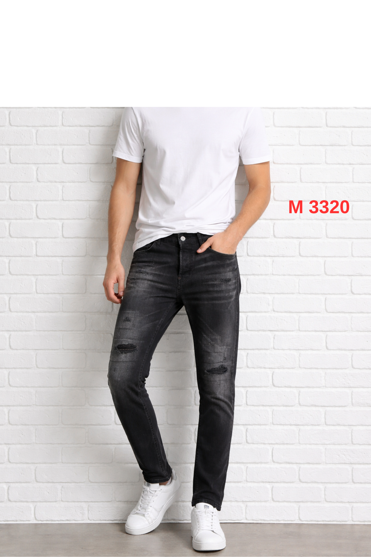 DSQUARED2 995 Slim Fit Erkek Jean – Füme Siyah Yıkamalı & Yırtık Detaylı