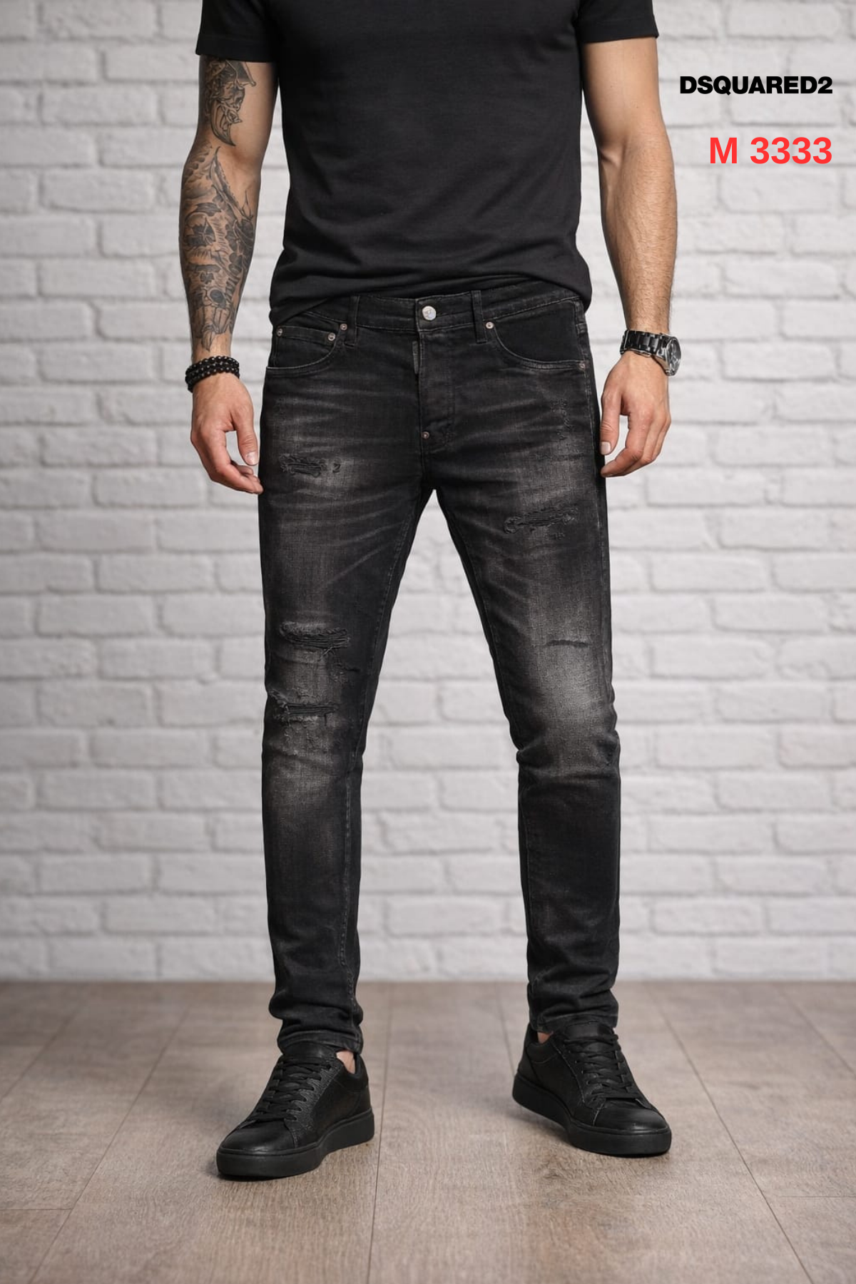 DSQUARED2 ERKEK SİYAH JEAN PANTOLON