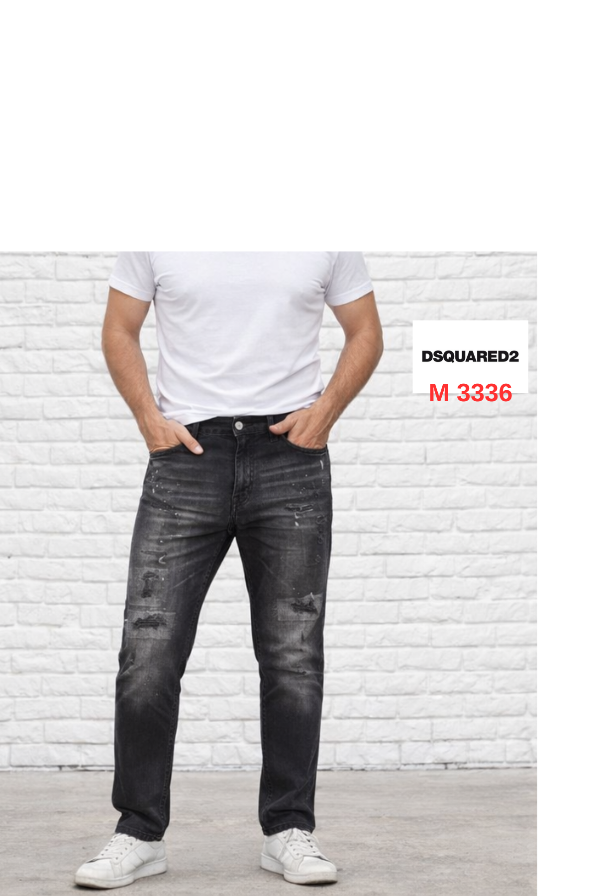 DSQUARED2 Erkek Yıkamalı Siyah (Antrasit Tonlu) Yıpratma Detaylı Slim Fit Jean